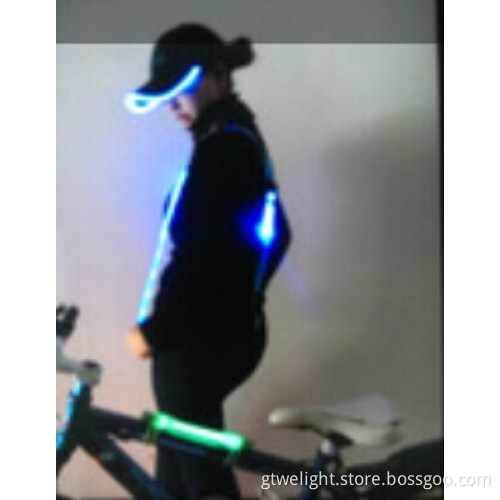 Blue High Visible Lighting Safety Supsender Belt for Biking